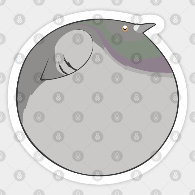 Bird Balls - Pigeon Sticker by Naturally Curvy